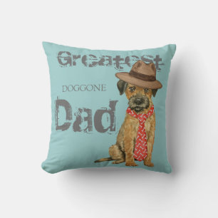 Coussin Papa de Terrier de frontière