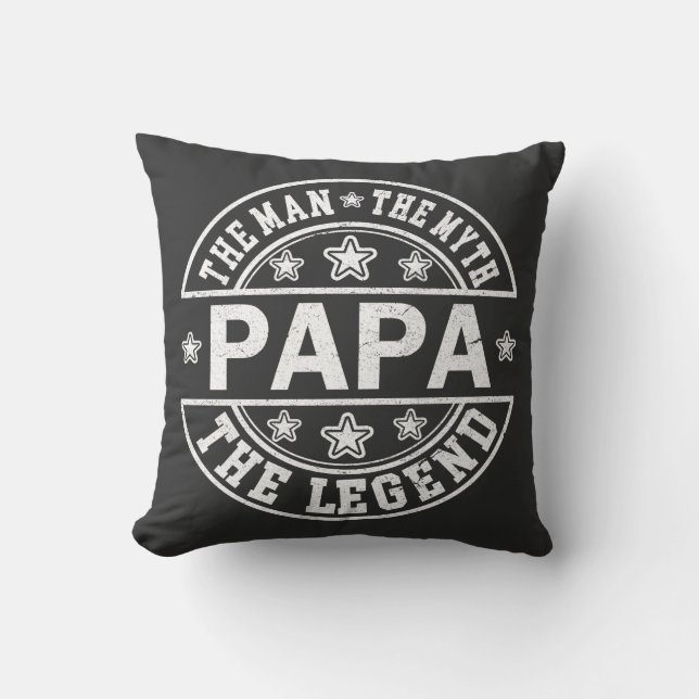 Coussin Papa L'Homme Le Mythe La Légende Fête des Pères (Recto)