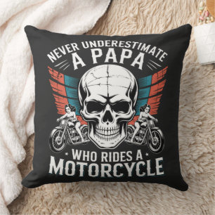 Coussin Papa Motard Qui Conduit Une Moto