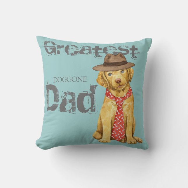 Coussin Papa Retriever de la baie de Chesapeake (Recto)