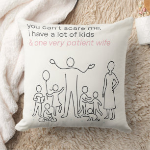 Coussin Papa Sans Peur Et Design D'art Minimaliste De Fami