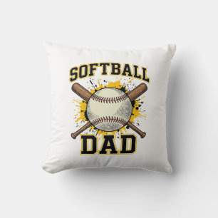 Coussin Papa Softball Vintage Varsity Batteurs Croisés Des