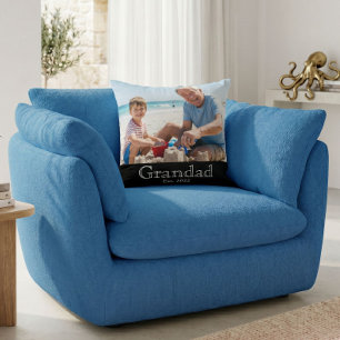 Coussin Papapa Fondé Texte Gras Minimaliste Photo