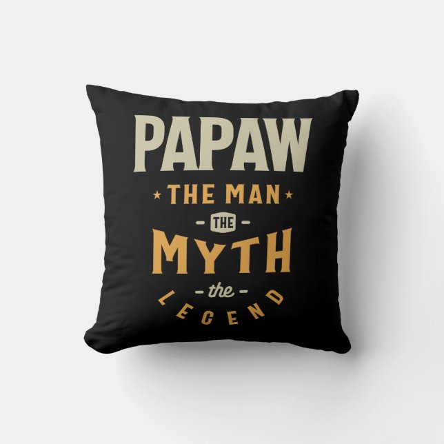 Coussin Papaw L'homme Le Mythe La Légende - Grand-père (Recto)