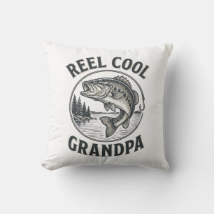Coussin Papé Super Cool Grand-père Vintage Pêche Bass Chem