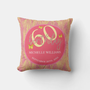 Coussin Papier à calligraphie élégant papillon doré scinti