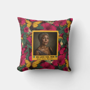 Coussin Papier Camouflage Papillon Mère Heureuse Décoratio