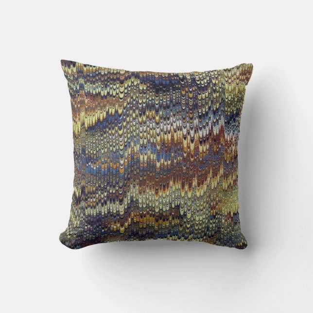 Coussin Papier marbré d'antiquité (Recto)