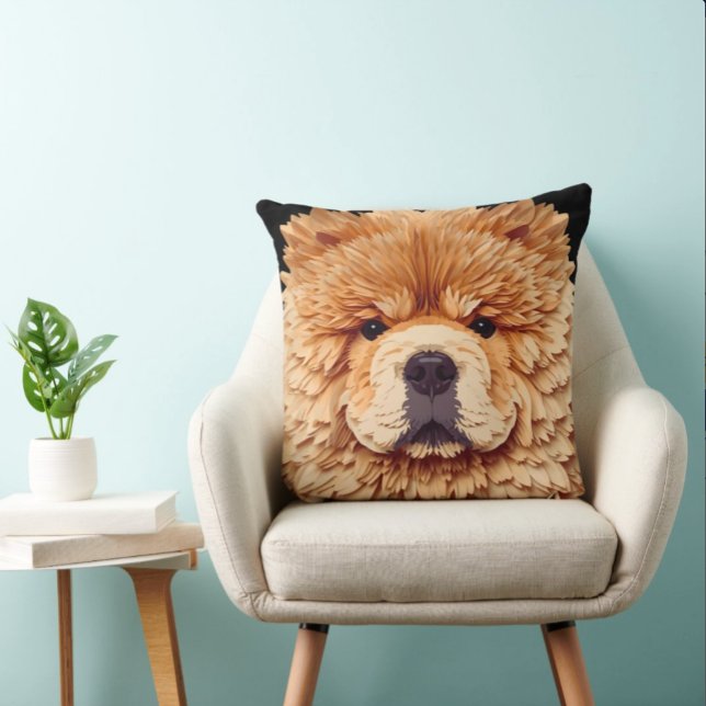 Coussin PAPIER MIRAGE Red Chow (Créateur téléchargé)