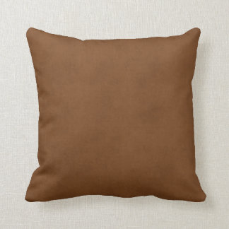 Coussin Papier parcheminé Brown bronzé par cuir vintage