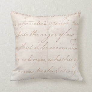 Coussin Papier parcheminé colonial de manuscrit des textes