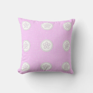 Coussin papier peint rose doux et romantique