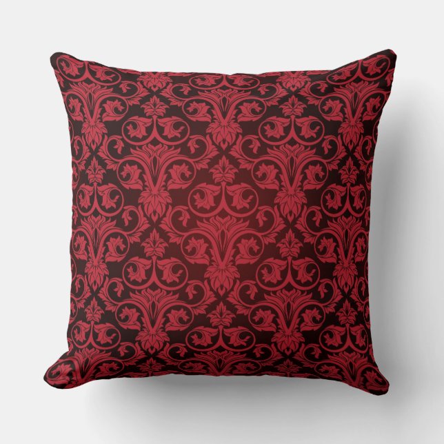Coussin Papier peint rouge 2 (Recto)