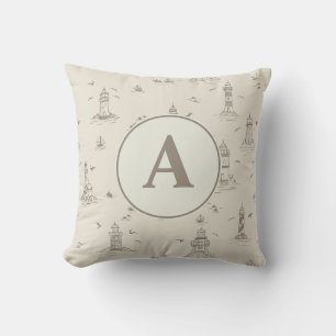 Coussin Papier Peint Toile Phare Aquarelle Pour Nursery