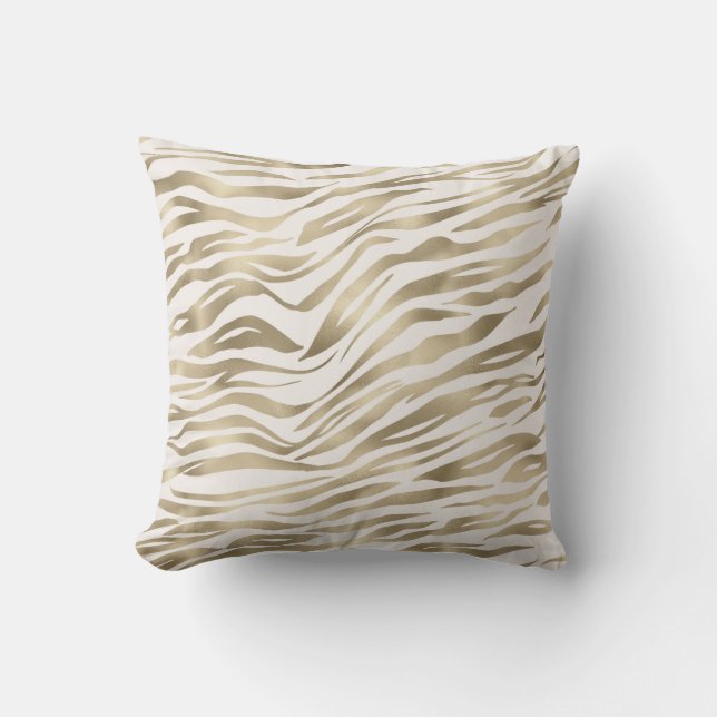 Coussin Papier Zebra Gold (Recto)