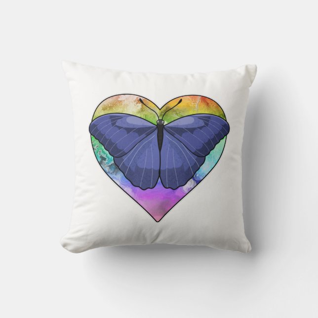 Coussin Papillon au coeur (Recto)