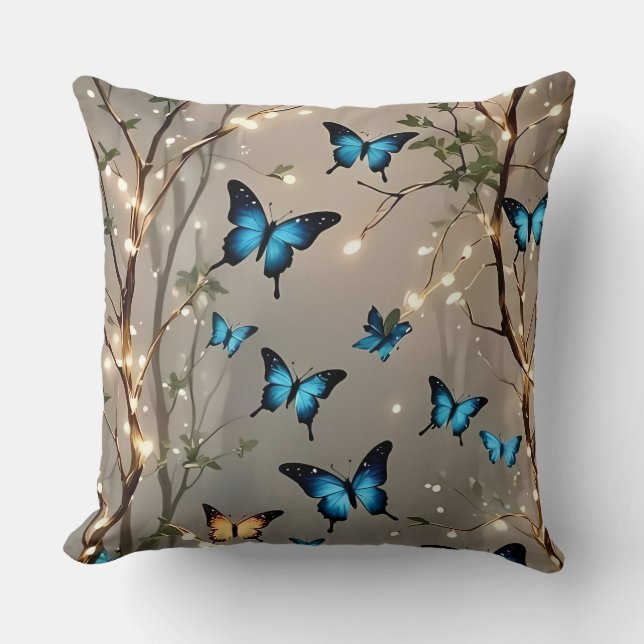 Coussin Papillon bleu 🦋 (Recto)
