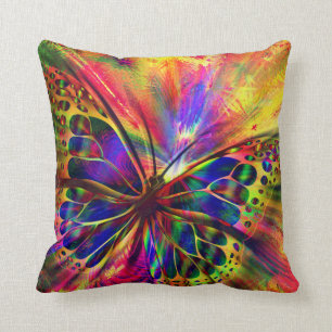 Coussin Papillon brillant et coloré