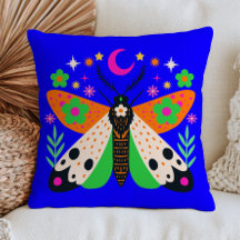 Papillon céleste sur insecte floral maximaliste bl