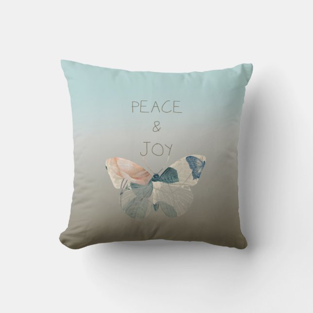 Coussin Papillon de la paix et de la joie (Recto)