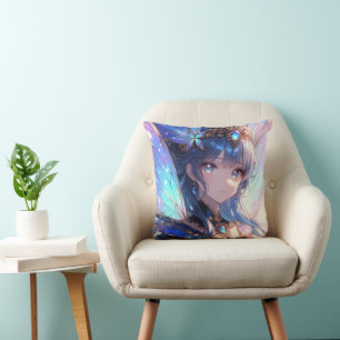 Coussin Papillon fée céleste
