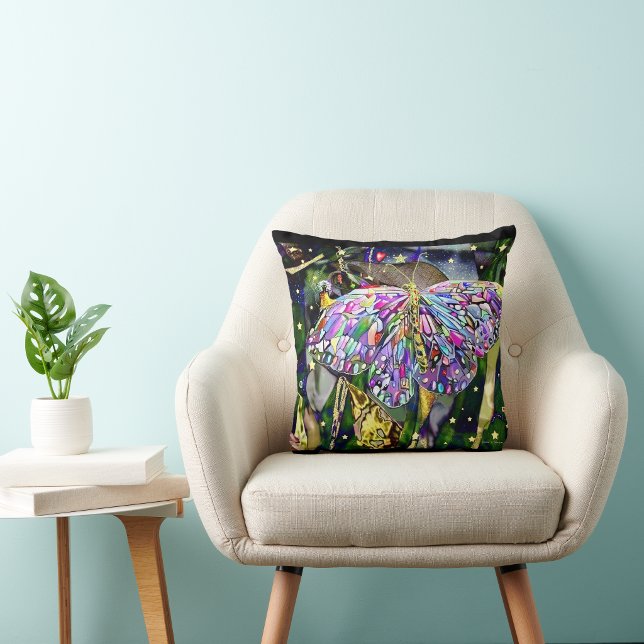 Coussin Papillon feuille d'or ! (Créateur téléchargé)