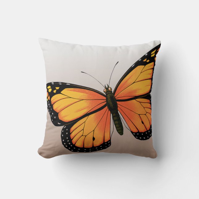 Coussin Papillon orange (Recto)