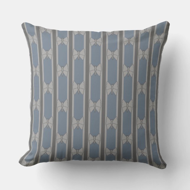 Coussin Papillon rayé (Recto)