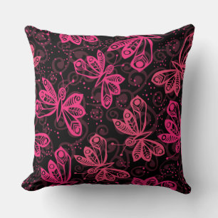 Coussin Papillon rouge