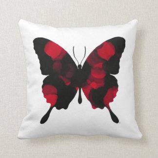 Coussin Papillon rouge ardent