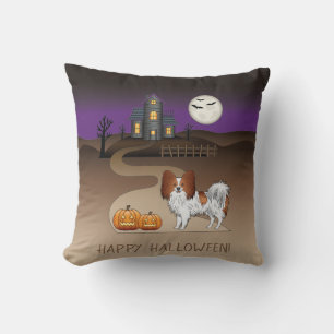 Coussin Papillon Rouge Et Blanc & Maison Hantée Halloween