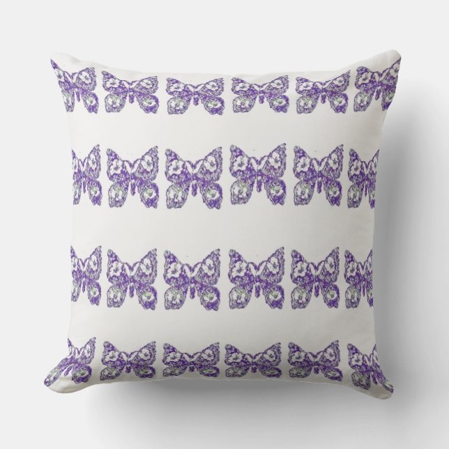 Coussin Papillons à fleurs (Recto)