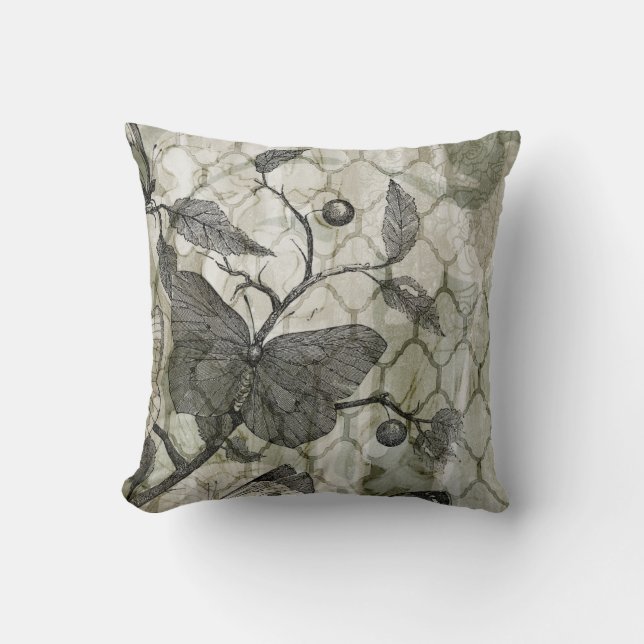 Coussin Papillons Arabesques I (Recto)
