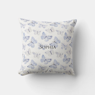 Coussin Papillons blancs mauves