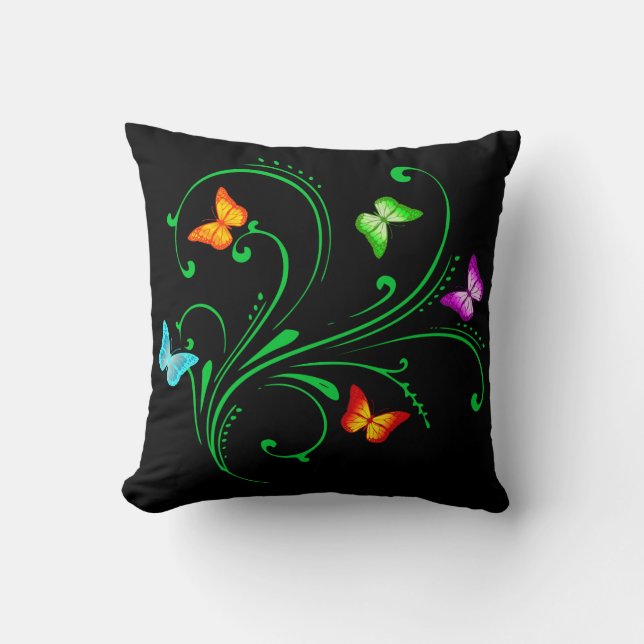 Coussin Papillons colorés (Recto)