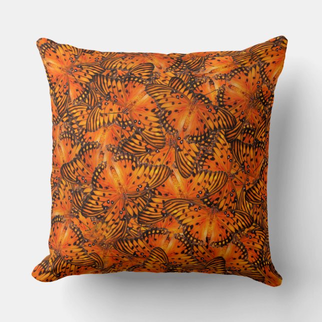 Coussin Papillons de la Passion ou fritillaire du Golfe (Recto)