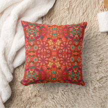 Papillons et fleurs de corail Lancer l'oreiller