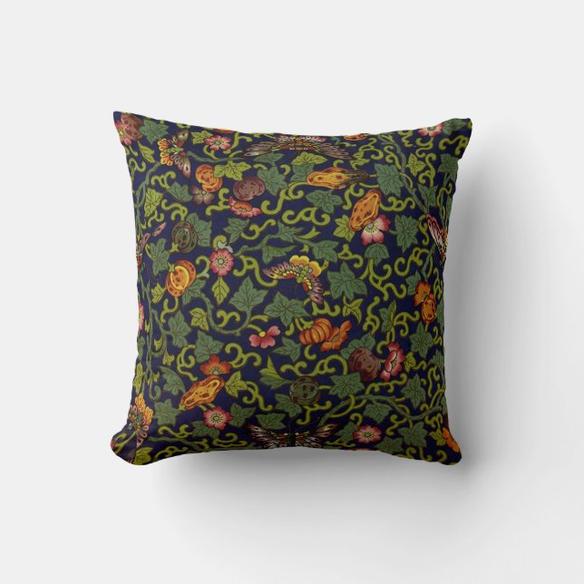 Coussin Papillons & Fleurs (Recto)