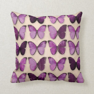 Coussin Papillons pourpres