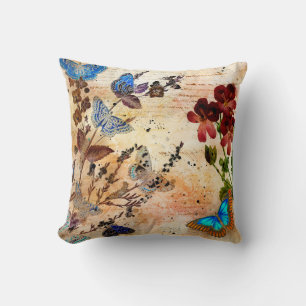 Coussin Papillons vintages Floral