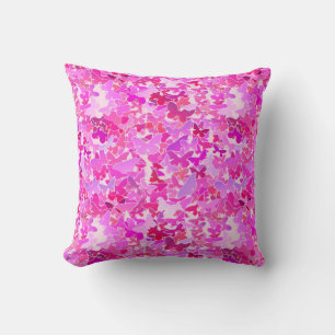 Coussin Papillons, violet, lavande, rose