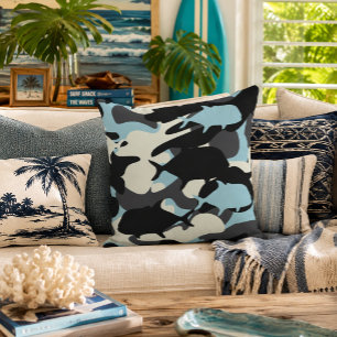 Coussin Papio et Ulua - pêche hawaïenne camouflage