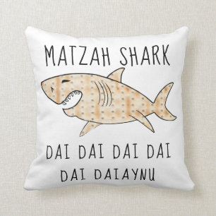 Coussin Pâque 16 x 16 Daiaynu Matzah Requin