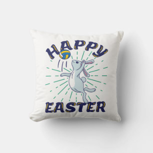 Coussin Pâques Bunny Volleyball Jump Sert