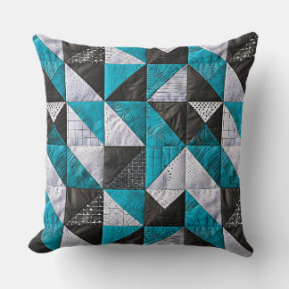 Coussin Paquet azur dans les tons bleu et noir