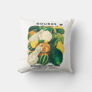 Coussin Paquet de semences vintage, Gourdes mixtes
