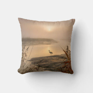 Coussin Paradis du Héron - Paysage sur le Lac