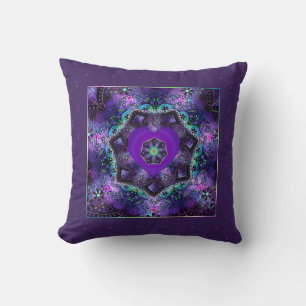 Coussin Parapluie violet & coeurs .7