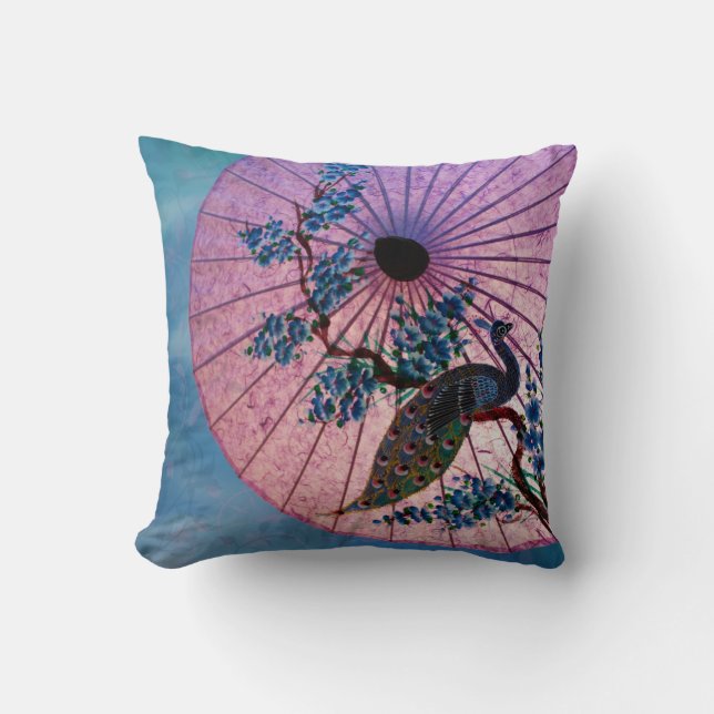 Coussin Parasol Peacock (Recto)