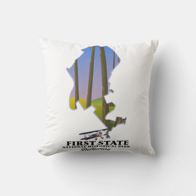 Coussin Parc historique national du premier État du Delawa (Recto)